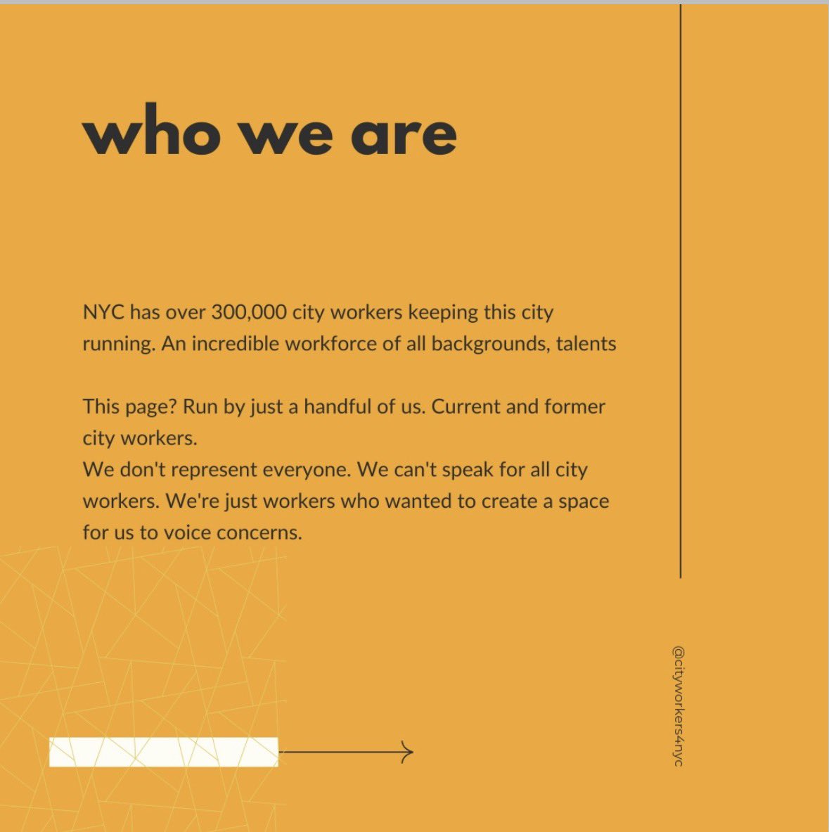 CityWorkers4NYC's tweet photo. Snippets from our recent post talking about who we are &amp; our history. https://t.co/pr1DEOH4iC