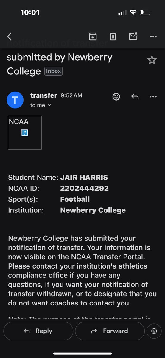 j_63_'s tweet image. Officially entering the Transfer Portal with 2 years of eligibility

To Newberry, thank you for the past 3 years❤️