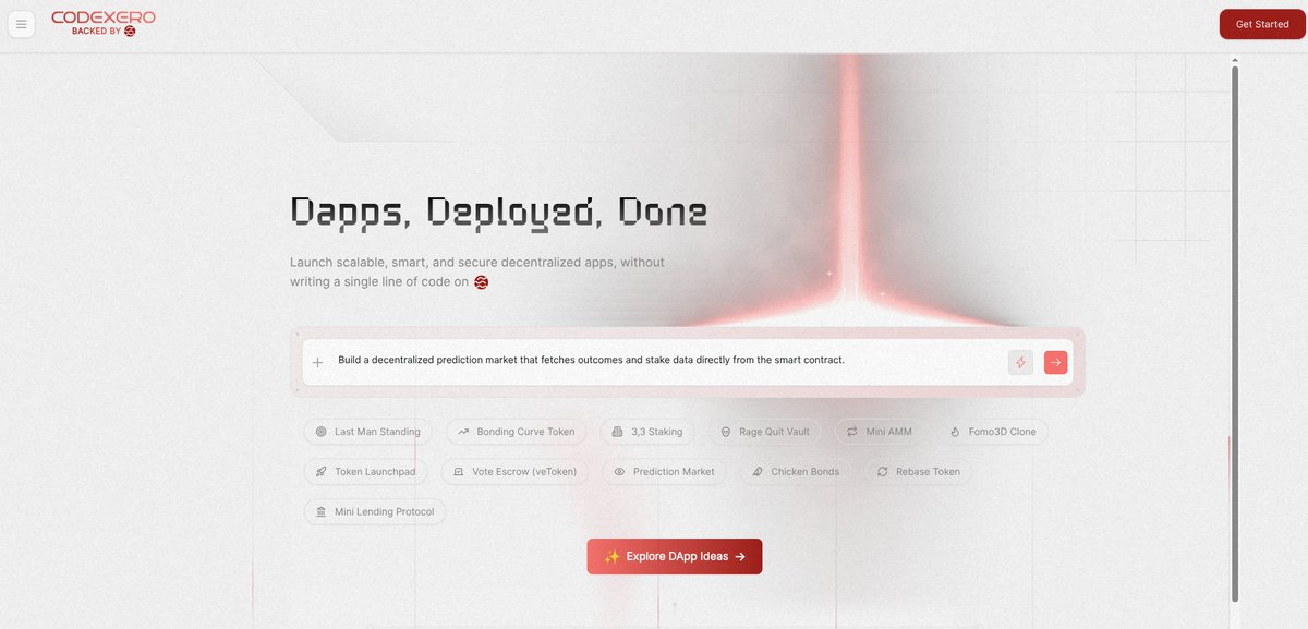 itsarshiz's tweet image. Building apps should be pure joy not overwhelming or scary.

That's the magic @CodeXero_xyz delivers: it reignites that spark of curiosity and creativity.

Just describe your idea, experiment wildly, and watch it transform into a fully functional app.

Zero friction. Zero stress.…