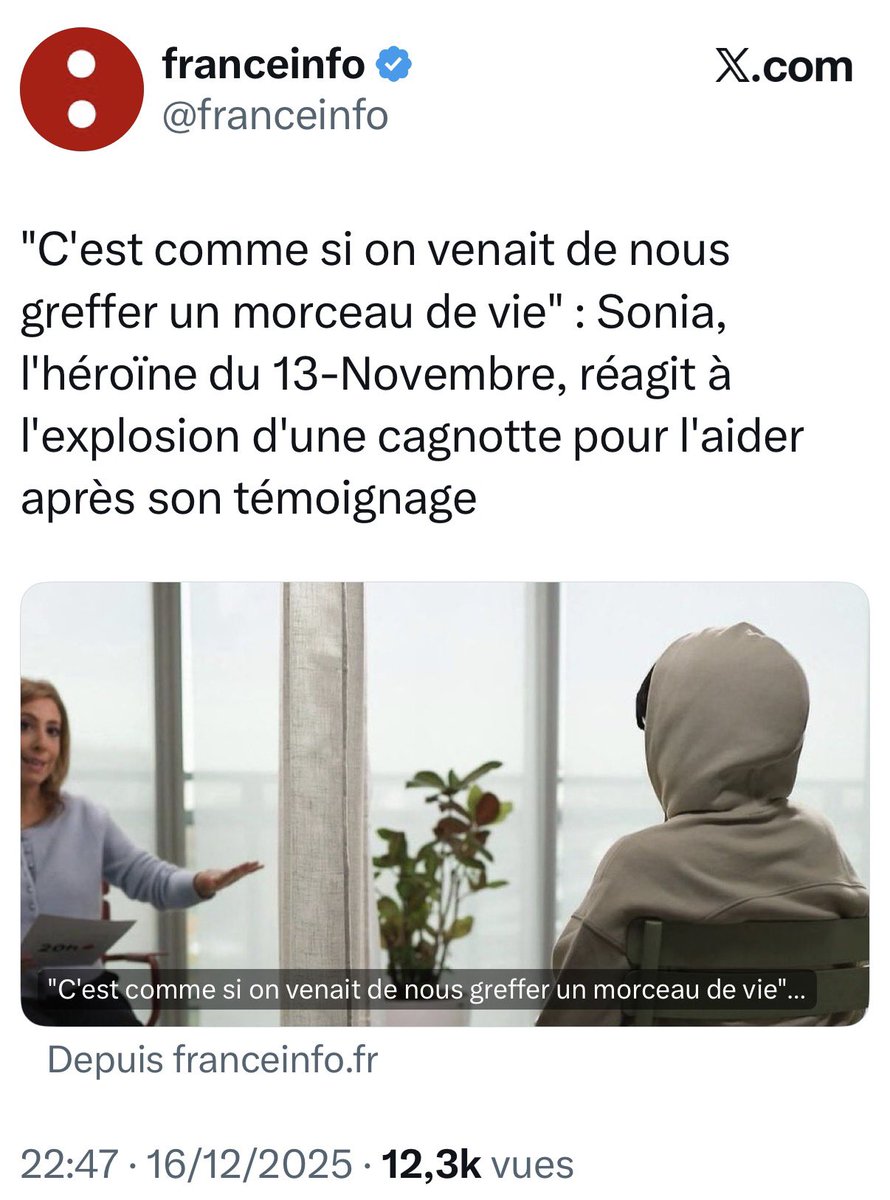 « 13 novembre… Explosion d’une cagnotte. » 

Le stagiaire de Franceinfo a encore fait un malheur.

(Tweet supprimé)