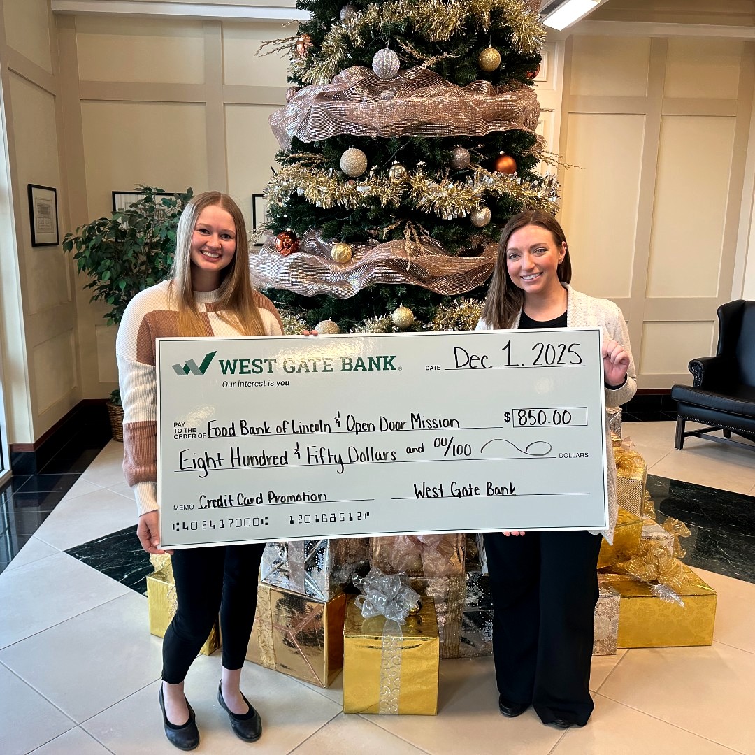 A little "Go Local" goes a long way.💚Thanks to our amazing customers, we were able to donate $850 to the Food Bank of Lincoln and Open Door Mission through our summer credit card promotion. Every application helped support local families in need during the holiday season.✨