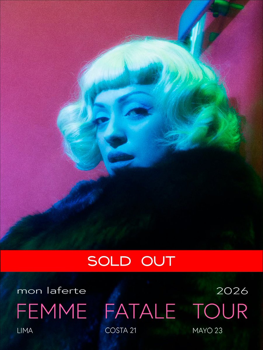 El Femme Fatale Tour de <a href="/monlaferte/">Mon Laferte</a> hizo ¡SOLD OUT! en Perú 🇵🇪 en tan solo 2 semanas, es un mega éxito 🤩