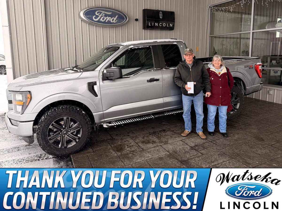 WatsekaFord's tweet image. Congratulations to the Grissoms from Fithian on their new F 150! 🎉🛻 Thank you for working with Derek and for your continued business. We truly appreciate your loyalty and love having you as part of the Watseka Ford family! 💙 #WatsekaFord #F150 #RepeatCustomer