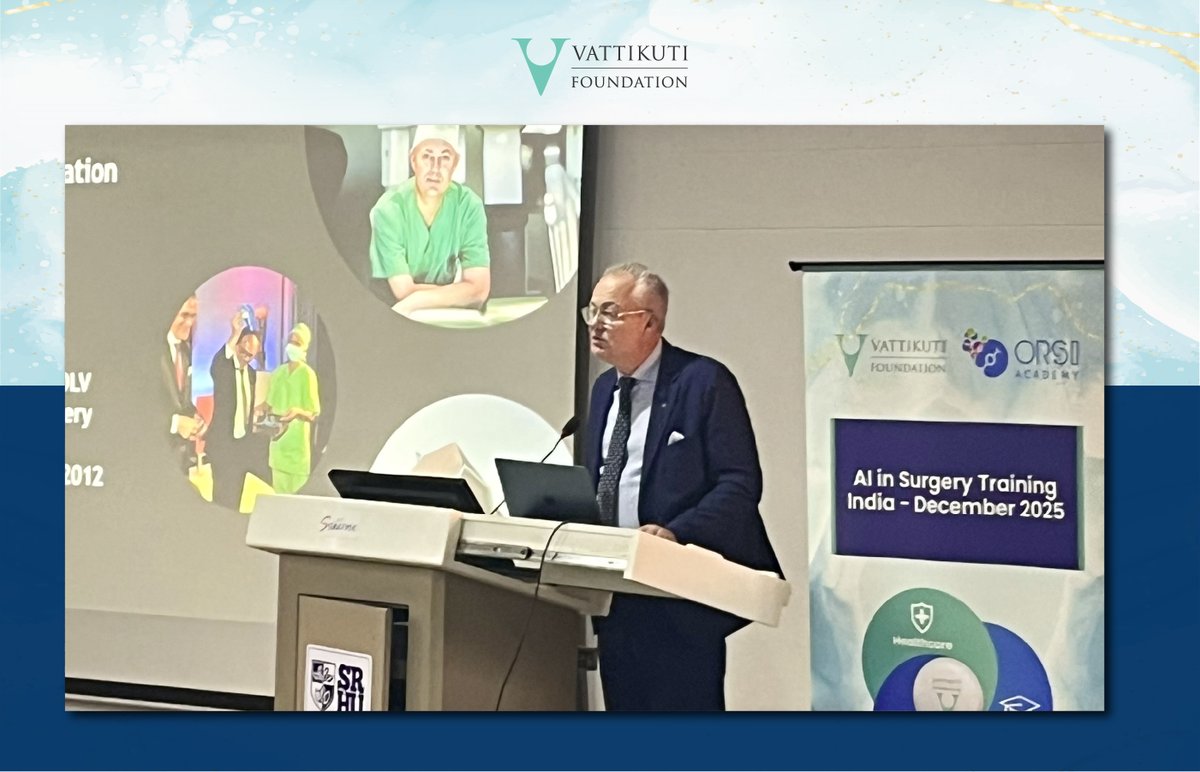 VattikutiRobotx's tweet photo. The Vattikuti Foundation and the ORSI team kicked off the India Roadshow 2025 with an impactful Day 1 at Swami Rama Himalayan University (SRHU), Dehradun. The session set the tone for advancing top-notch training pathways in AI-enabled surgery—marking the beginning of a multi-city journey ahead through Delhi, Rishikesh, and Ahmedabad. More highlights coming soon.

@alexmottrie @pidebacker @SRHUniversity @orsiacademy  @MBhandariUrol

#VattikutiFoundation #ORSI #IndiaRoadshow2025 #SRHU #Dehradun #SurgicalAI #RoboticSurgery #MedicalEducation #SurgicalTraining #HealthcareInnovation #FutureOfSurgery