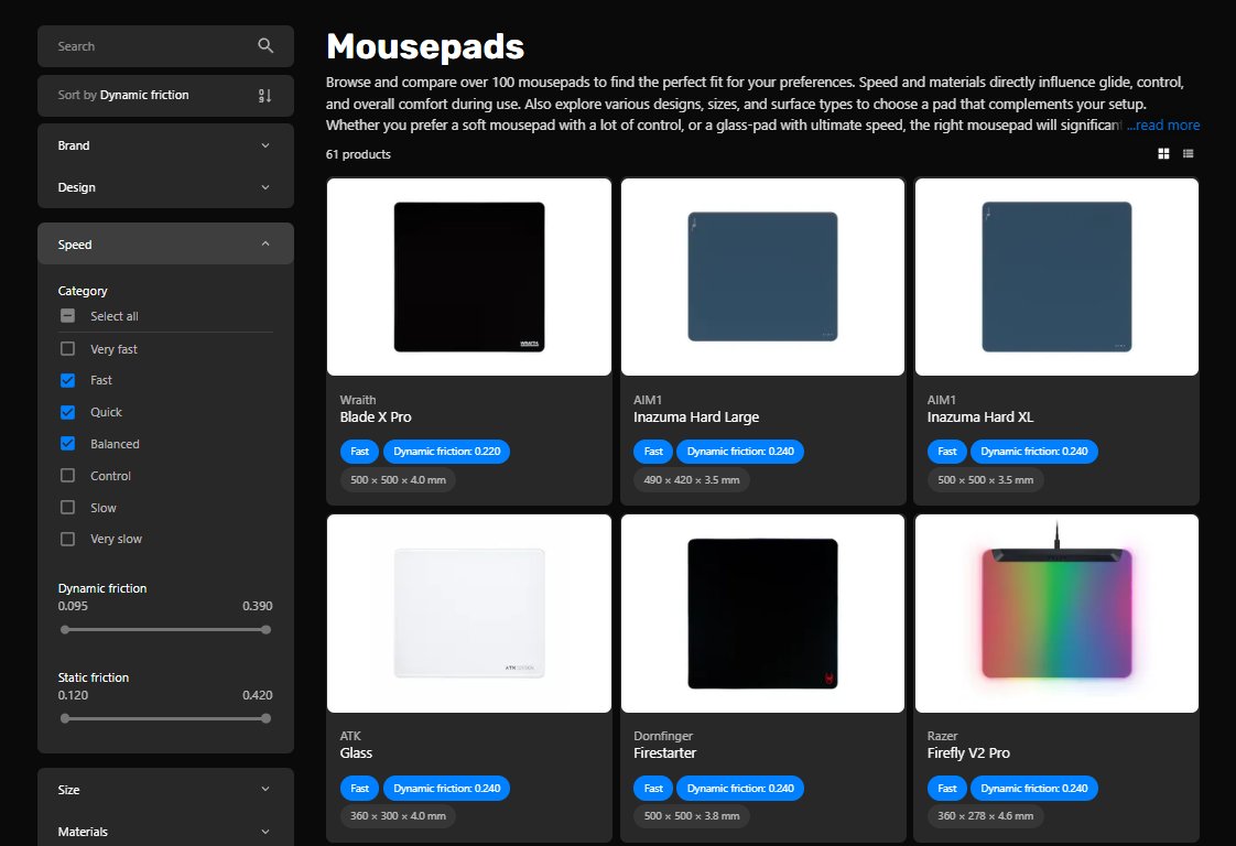 EloShapes's tweet image. The EloShapes Mousepad Database is live!

After more than a year of research and development, I’ve finally launched the mousepad database. To make the data consistent and comparable long-term, I designed and built a fully automated friction-testing machine that measures both…