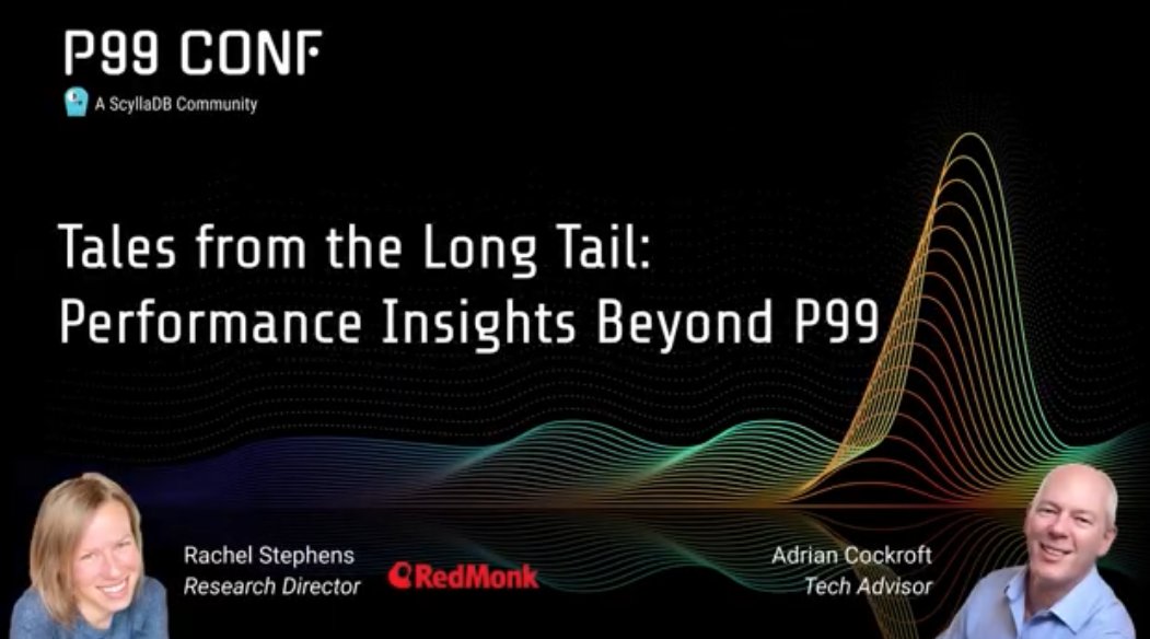 P99CONF's tweet image. Beyond the P99” moments are the rare, unpredictable outliers that disproportionately affect performance, reliability, and user experience. Watch @Redmonk's @rstephensme and @adrianco dive into this at our recent #P99CONF. ow.ly/8KZc50XiqHm

#ScyllaDB