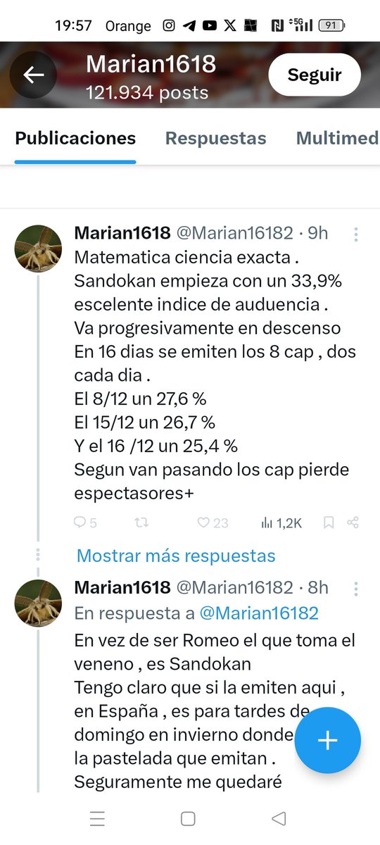 TONTA DEL CULO! 
TU NO TE ALEGRAS POR CAN
TÚ ESTÁS RABIOSA PORQUE LOS NÚMEROS DE CAN NUNCA LOS VA A HACER LA DEMETRIA.
Y MENOS EN OTRO PAIS.

ESTOY FELIZ PORQUE AL FINAL LA GENTE BUENA TRIUNFA.
DE NADA HAN VALIDO TUS MALOS PRESAGIOS.
EL AQUELARRE NO OS HA SALIDO BIEN 
🧙😎😝