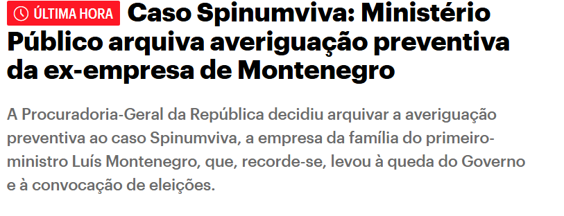 Já agora, a bem da transparência pública, seria importante o Procuradoria Geral da República divulgasse quais as suspeitas que a levaram a abrir esta insólita "averiguação preventiva", assim como as conclusões e evidências apuradas.