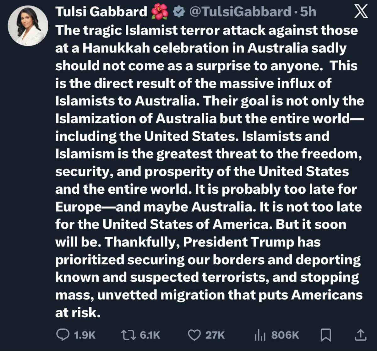 DebashishHiTs's tweet image. “Islamists and Islamism is the greatest threat to the freedom, security, and prosperity of the United States and the entire world.”

- Tulsi Gabbard on X

#Islamistheproblem #WakeUpAndSmellTheJihad