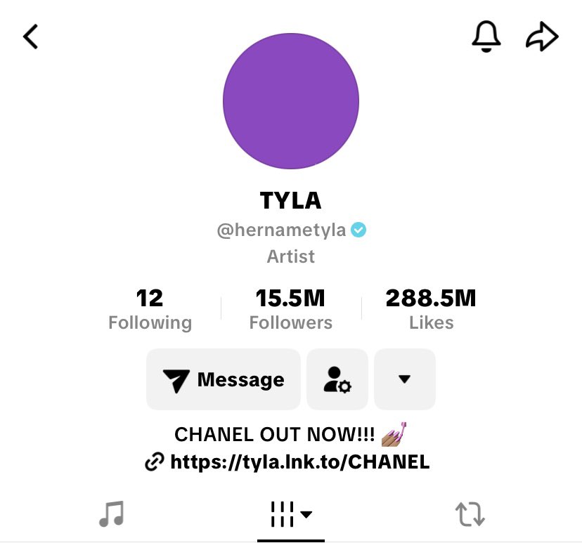 tylacrav3's tweet image. Tyla is now 5 followers away from reaching 16 million followers on tiktok