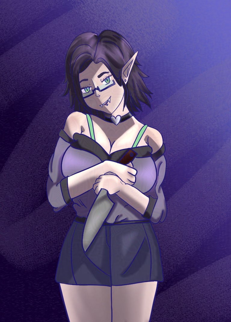 Like a goofball, I totally forgot to post this commission I did for <a href="/SenaiOrathi/">Heather</a> ! It was so much fun to work on and I got to play around a lot with color. It's always so great to get to work with them and do art for their model <3