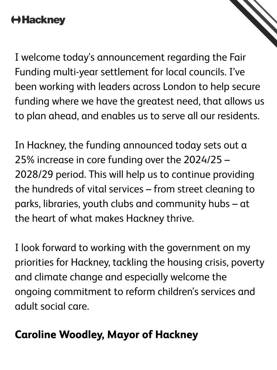 Hackney Council tweet media