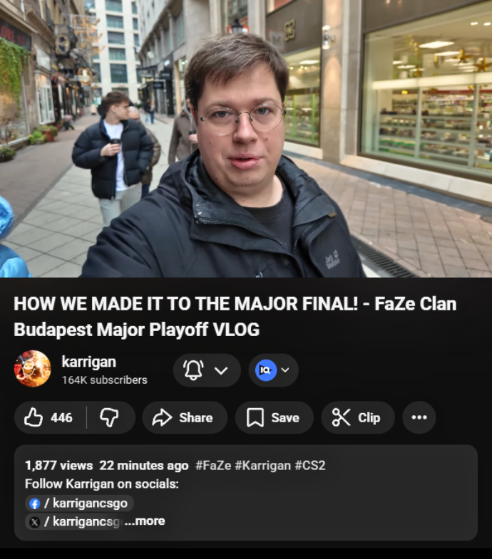 Ozzny_CS2's tweet photo. FalleN &amp; karrigan's retirement will not only be very sad for competitive Counter Strike, but also a huge loss for CS content

Their vlogs are some of the best CS content out there https://t.co/aR9ksEUARr