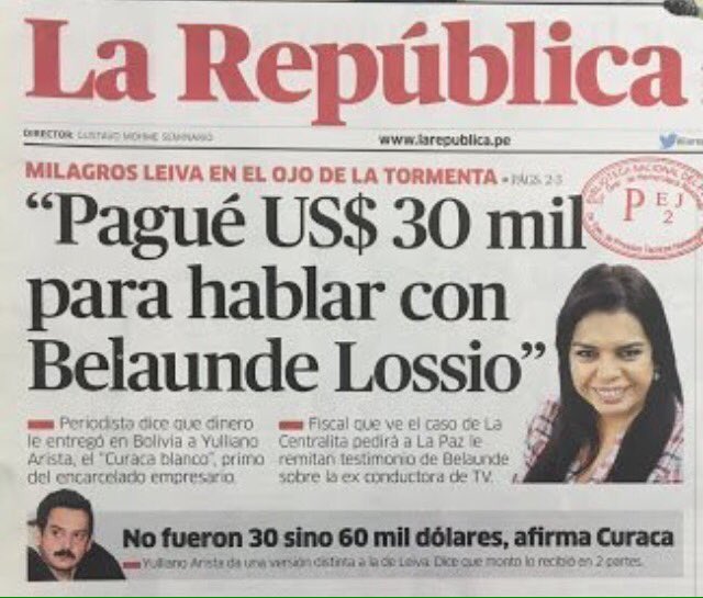 Milagros Leiva, que le paga a delincuentes por entrevistarlos.