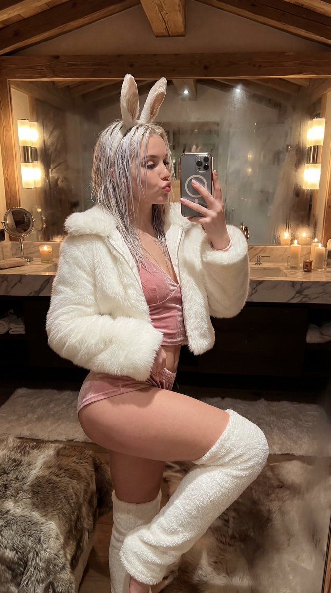 Chic Winter Vibes: A Flirty Chalet Selfie