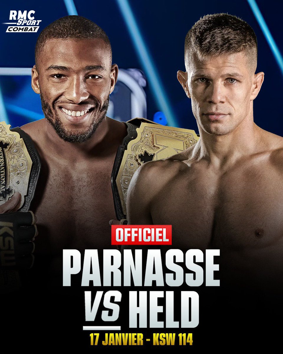 🚨 SALAHDINE PARNASSE EST DE RETOUR !

🔥🇫🇷 Le double champion du KSW défendra sa ceinture des -70 kg face à l’expérimenté Marcin Held 🇵🇱

💪 Initialement prévu en main event du KSW Lyon le 10 mai dernier, on aura finalement droit à leur affrontement ce 17 janvier à Radom, en
