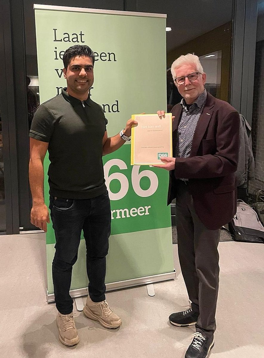 De leden van D66 Zoetermeer hebben het verkiezingsprogramma "Het kan wél. Juist in Zoetermeer" voor de periode 2026 - 2030 vastgesteld.

D66 wil meer betaalbare woningen voor jong en oud, goed onderwijs met gelijke kansen voor onze kinderen en een groene, klimaatbestendige stad.