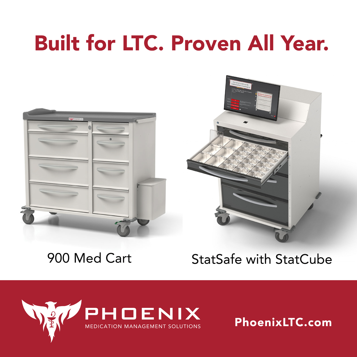 PHXMedMgmt's tweet photo. β¨ Two systems stole the show for us this year, and for good reason. #PhoenixLTC
The 900 Med Cart and #StatSafe with StatCubes were built to eliminate the problems #LTC teams deal with every day.
See how these solutions can strengthen your workflow βͺοΈ https://t.co/IHh0ogYrbu. https://t.co/0d5FBvcllb