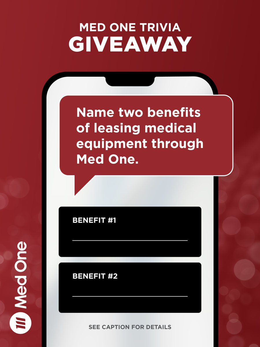 medonegroup's tweet image. 🎁 Day 2 of our 𝙈𝙚𝙙 𝙊𝙣𝙚 Christmas quiz!

Smart equipment solutions start with smart leasing. Because leasing is at the heart of how we support our partners, it’s the perfect focus for today’s quiz question!

Drop your answers in the comments bit.ly/LeasingMedOne #MedOne