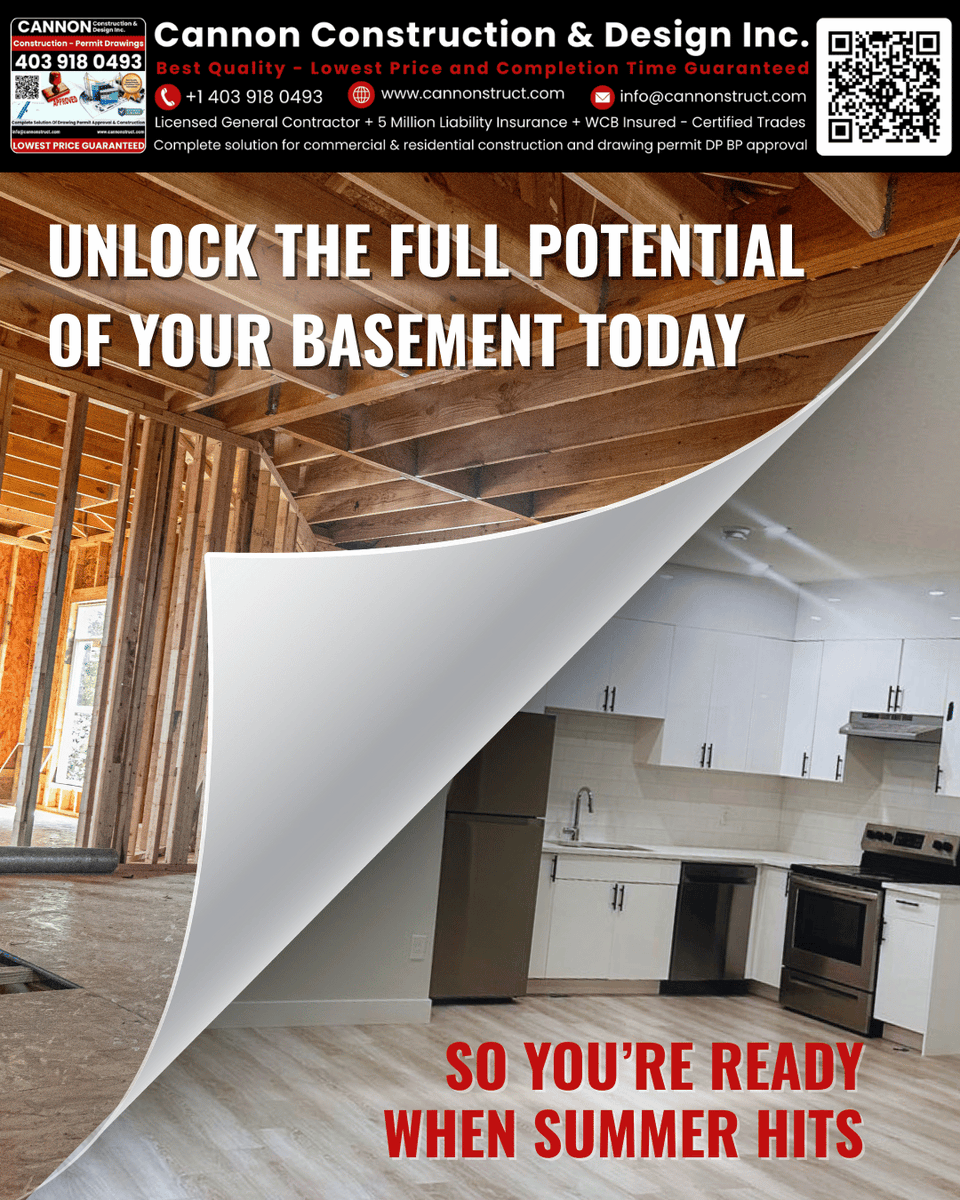 cannonstruct's tweet image. Complete Construction, Renovation &amp;amp; Design Drafting, Drawing Permit Services - Licensed &amp;amp; Insured | $5M Liability Insurance | WCB Certified - Best Price &amp;amp; Fastest Completion Guaranteed Call Now for a Free Consultation: +1 403-918-0493 cannonstruct.com