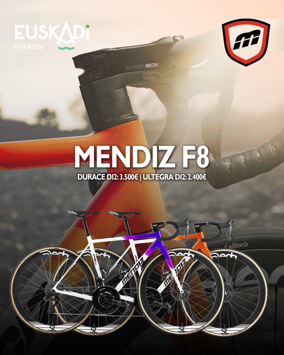 FundaCiclisEusk's tweet photo. 🚲  Las bicicletas de los equipos de la Euskadi Fundazioa a la venta este fin de semana en el Centro Comercial Gorbeia de Gasteiz. Estaran disponibles en tallas XXS, XS, S y M.

🛍️ Estas Navidades hazte con una bici Mendiz del Laboral Kutxa-Euskadi o del Euskaltel-Euskadi. https://t.co/L8588Sikdy