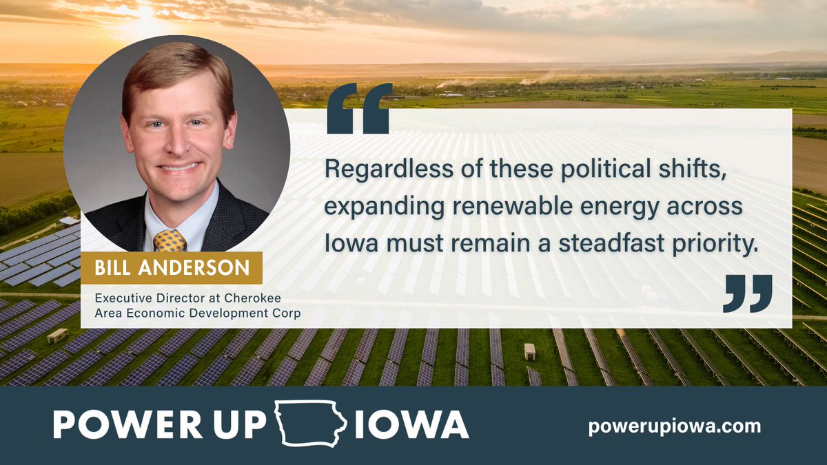 “Regardless of these political shifts, expanding renewable energy across Iowa must remain a steadfast priority.” Hear more from <a href="/CAEDC/">Cherokee AEDC</a> Executive Director Bill Anderson on the ever-important need for renewable energy development in the heartland. chronicletimes.com/stories/clean-…