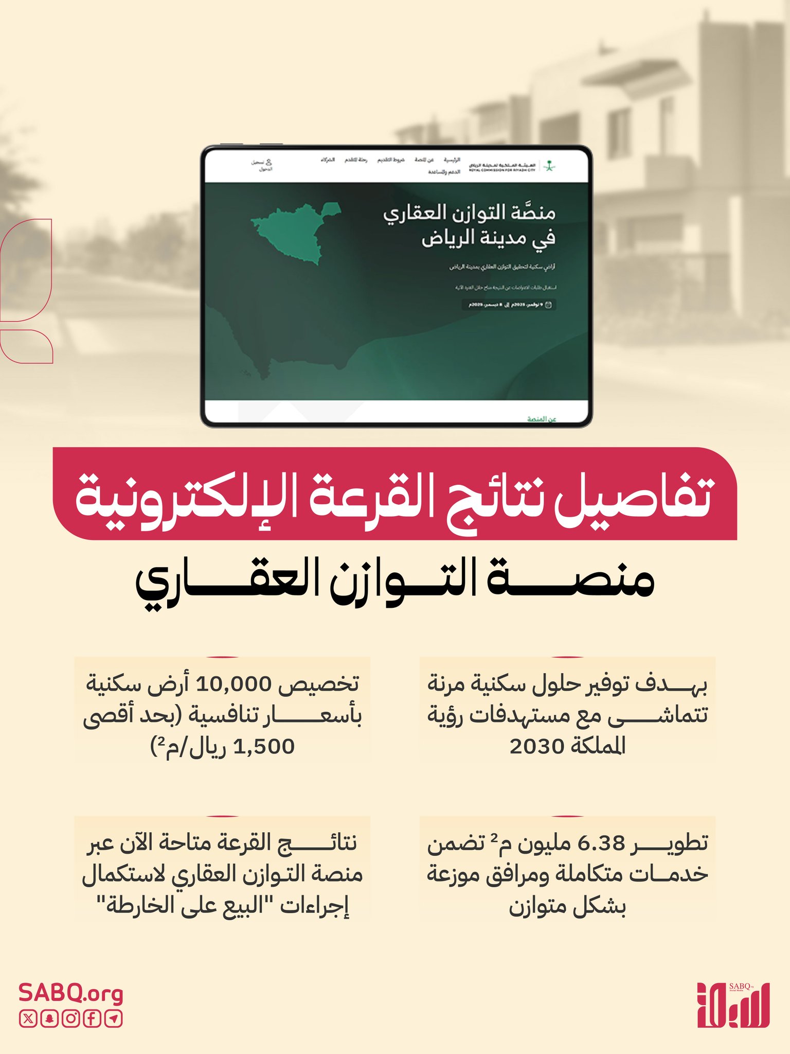 بأسعار تنافسية لا تتجاوز 1,500 ريال للمتر المربع.. تخصيص 10 آلاف قطعة سكنية في 8 أحياء استراتيجية بالعاصمة لضمان وفرة المعروض العقاري واستقرار السوق 