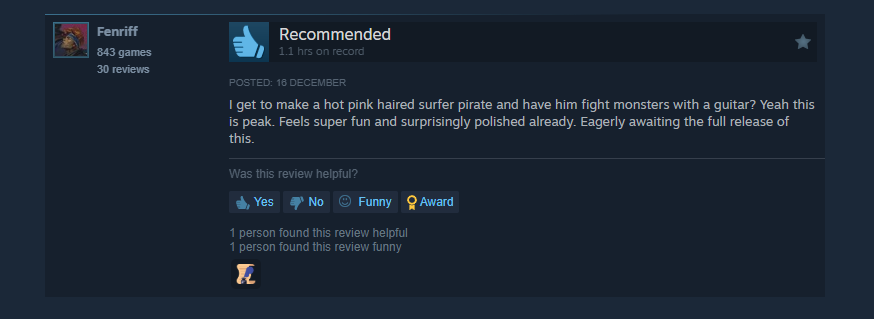 This review of the BRAND NEW Surfpunk demo should convert you if you haven't been able to check it out yet

Demo just dropped on Steam yesterday, and you should check it out! Rainy/snowy days = play a game where the days are nice and sunny.