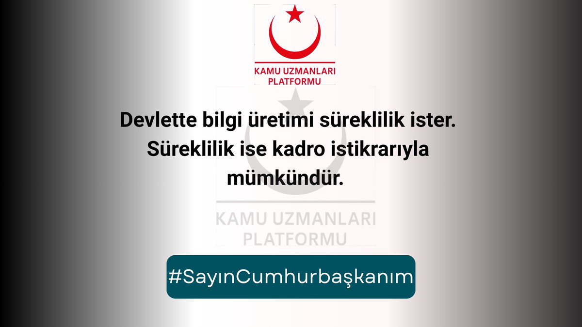 Kamu yönetiminde istikrar, tecrübenin sistem içinde tutulmasıyla sağlanır. Sık kopuşlar sistemi zayıflatır. #SayınCumhurbaşkanım