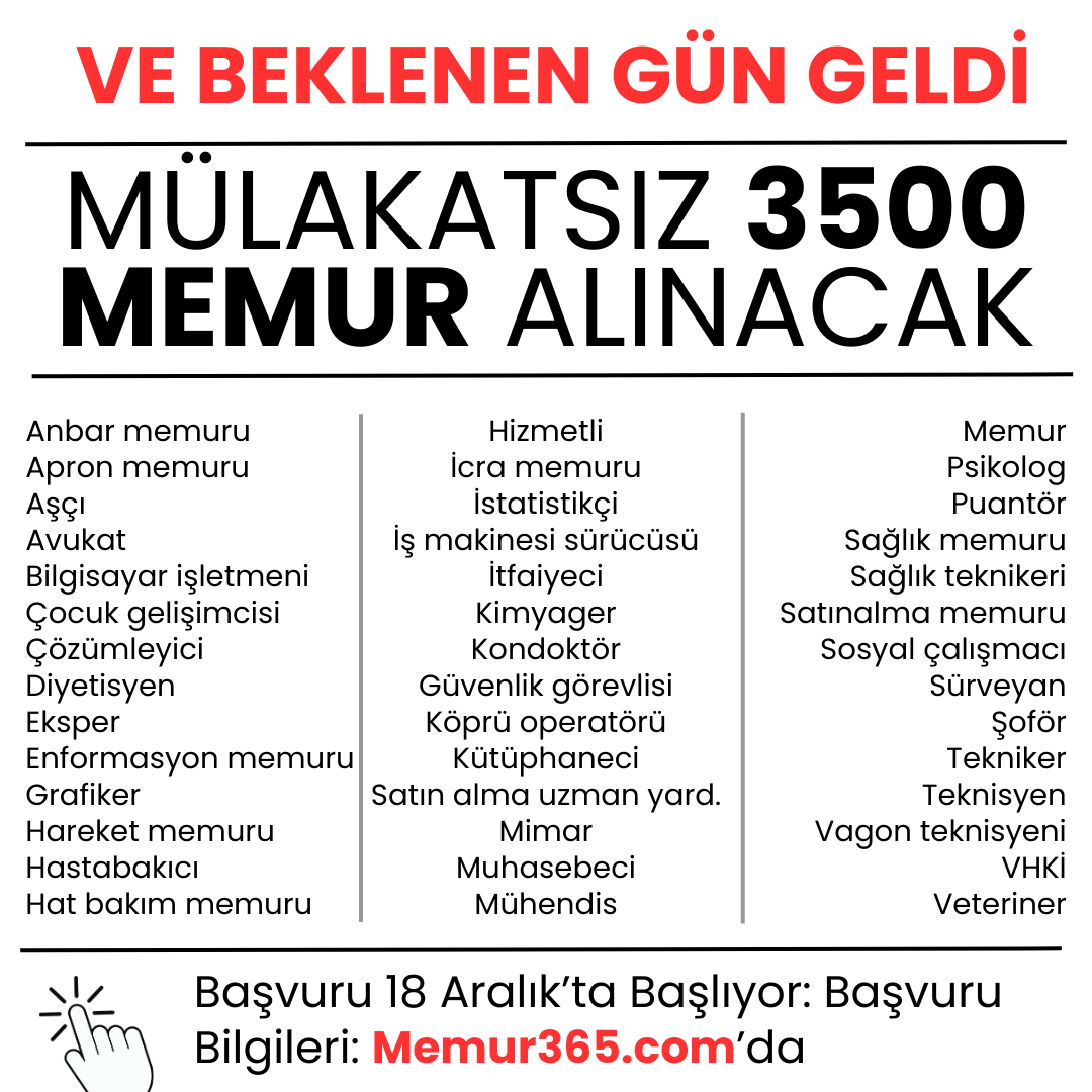 KPSS 2025/2 memur alımı tercih kılavuzu 18 Aralık'ta yayınlanacak.
Kadın erkek mülakatsız 3500 civarında memur alımı yapılacak. Kılavuz geldiğinde tüm detaylarını, lise ön lisans ve lisans kadrolarını paylaşacağız. Takipte kalın <a href="/kamuhaberleri1/">Kamu Haberleri</a>
