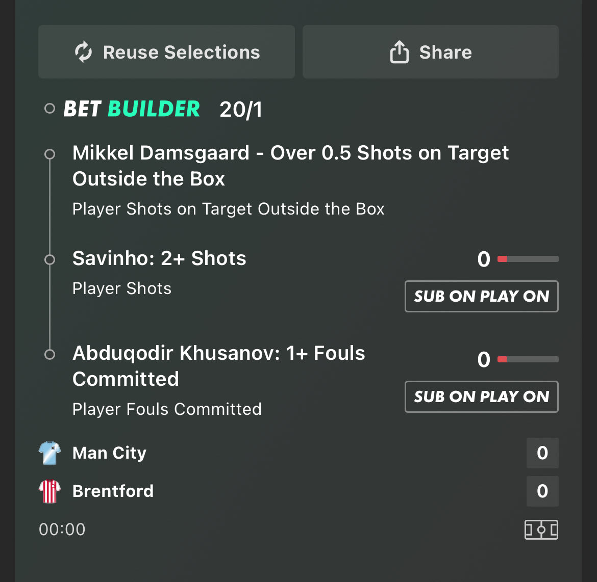 VelvetOdds's tweet image. First Tip: With Damsgaard on set pieces and operating just behind Schade, this represents outstanding value against a weakened City lineup.