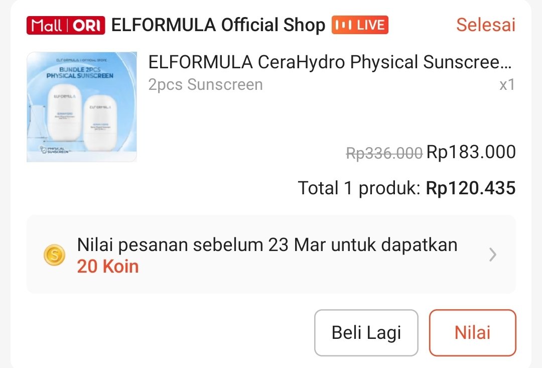 renjuncimoll's tweet photo. wts // want to sell

elformula cerahydro physical sunscreen spf 50++++ https://t.co/cmiB2forxw