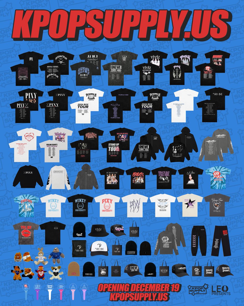 LeoPresents's tweet image. 💥 JUST ANNOUNCED! 💥
➔ @kpopsupplyus
➔ Exclusive K-pop merchandise
➔ Limited quantities • No reprints
➔ Past &amp;amp; future collaboration drops
⚡️ Website opens: Dec 19 (Fri) 10AM CST
🔗 KPOPSUPPLY.US
#KPOPSUPPLY #KPOPMERCH
