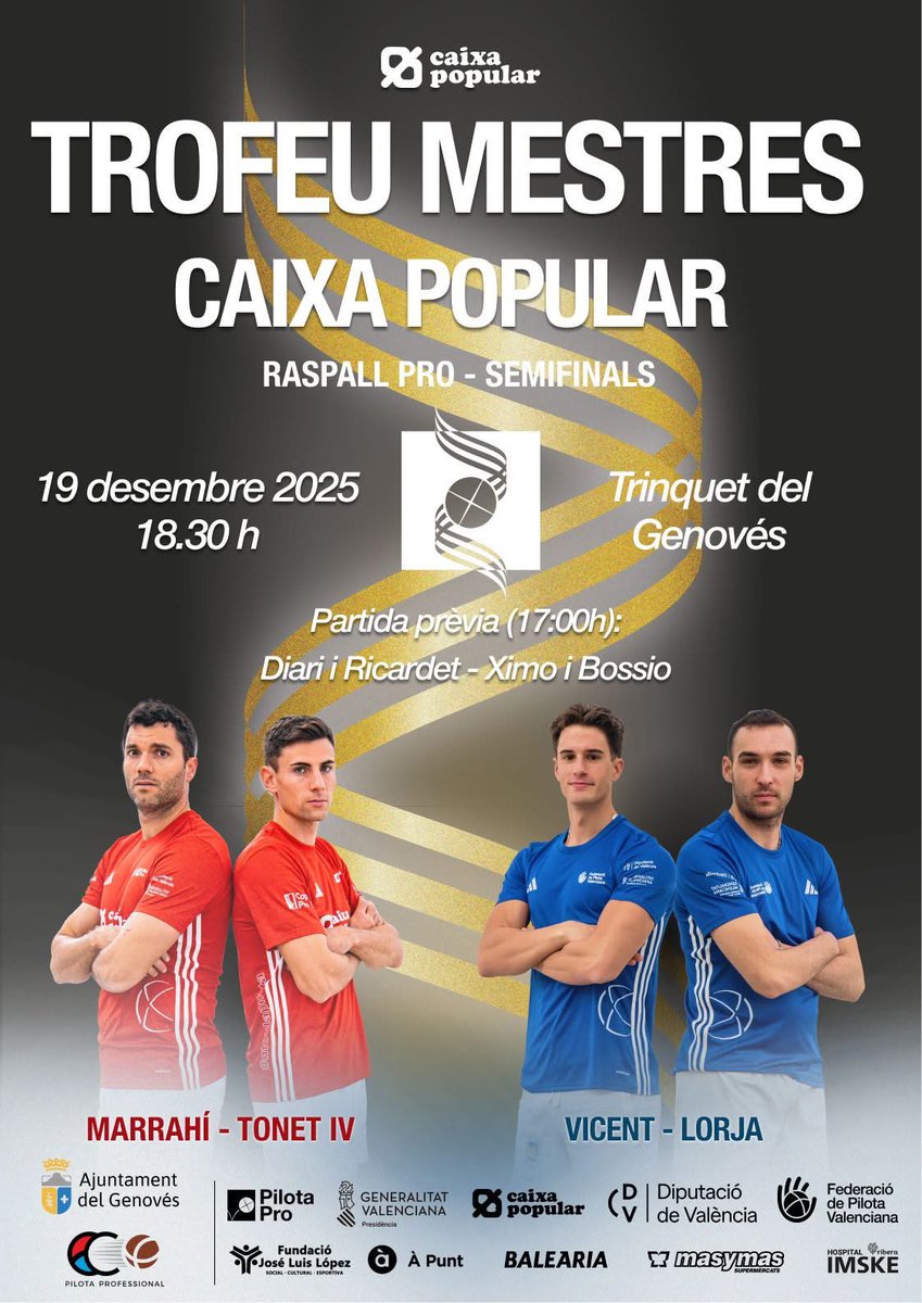 Trofeu Mestres a Genovés <a href="/AjuntdelGenoves/">Ajuntament del Genovés</a> <a href="/caixapopular/">Caixa Popular</a>