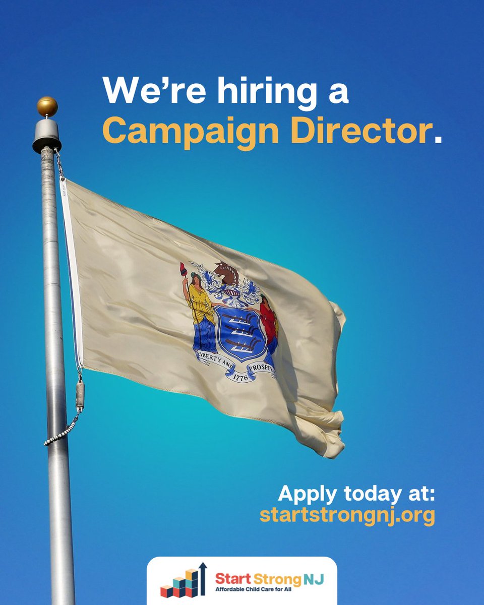 StartStrongNJ's tweet image. Start Strong NJ is hiring a visionary Campaign Director to lead one of the most consequential child care movements in the country.

Apply here: startstrongnj.org/resourcelibrary