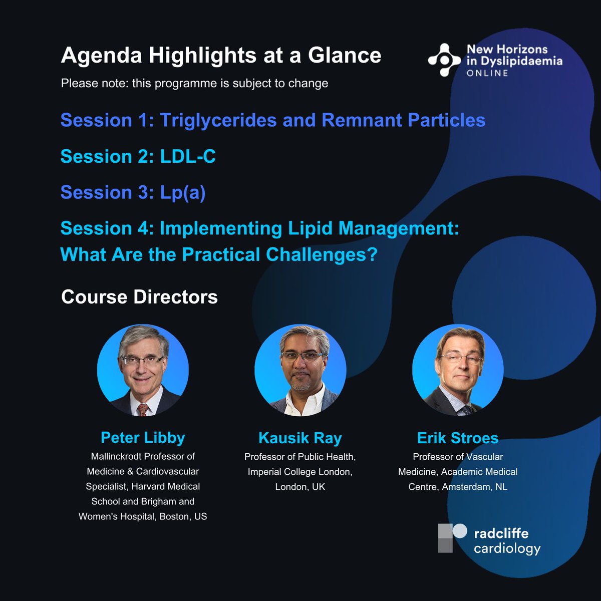 radcliffeCARDIO's tweet photo. 🥼✨Join world-renowned experts who will share new evidence, practical strategies and future perspectives in lipid management.

📆 12 February 2026 🖥️ Virtual Event 🎓 #CME Credits Available

🔗 Register now 👉 https://t.co/uJ26bienV2

#Cardiology #Dyslipidaemia #CVD #MedicalEducation #CardioEd #MedEd