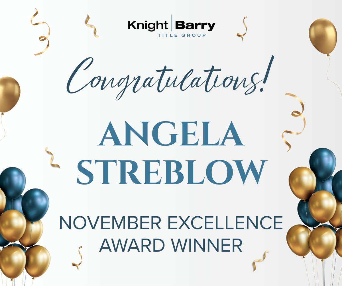 KnightBarry's tweet photo. 🎉 Congrats to Angela Streblow, our November Excellence Award winner! As Manager of our Beaver Dam office, Angela has played a key role in its continued growth and success. Her dedication, work ethic, and positive approach make a lasting impact every day. https://t.co/YIi27aFS9t
