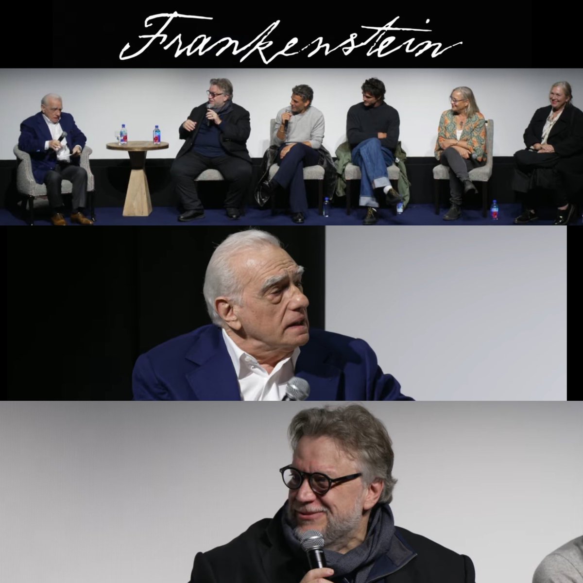 gdeo's tweet image. Full conversation between Martin Scorsese, @RealGDT ,and the cast and crew of @FrankensteinGDT youtu.be/npqh6OBBWPc?si… #Frankenstein #FrankensteinGdT #MartinScorsese #GuillermodelToro