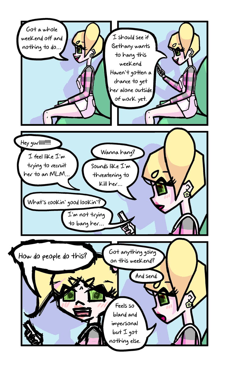 WilletteMariner's tweet photo. Socializing is hard

Chapter 4 of Vivian's Wonderful Life is up now on Webtoon and Tapas (and chapter 5 is up on Patreon)

#Comic #webcomics #sliceoflife #webtoon #art #comicart #drawing #webcomicseries #originalcharacter #oc #webtooncanvas https://t.co/LH8fo68FxW