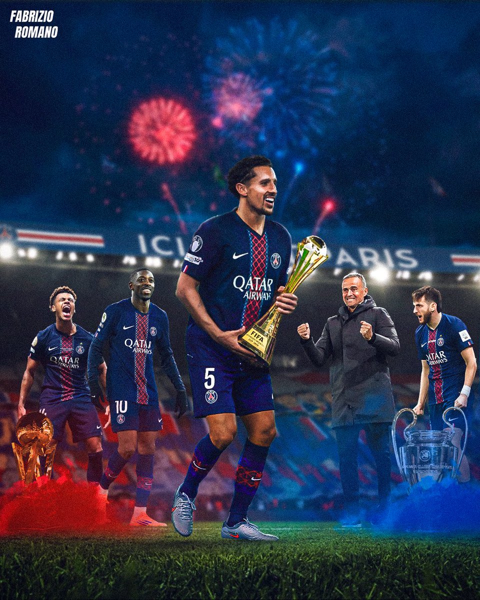 FabrizioRomano's tweet image. ❤️💙🏆 Paris Saint-Germain beat Flamengo and win the Sextuple!

🔵 Ligue 1
⚪ Coupe de France
🔴 Trophée des Champions
🇪🇺 UEFA Champions League
🇪🇺 UEFA Supercup
🌍 FIFA Intercontinental Cup