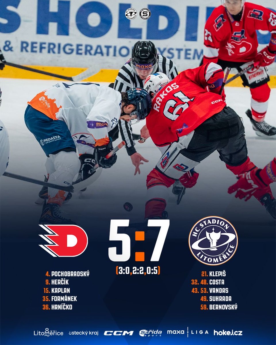 Kališníci po parádním obratu vezou domů 3️⃣ body! 🤩👏🏻 
💬 Reportáž: hclitomerice.cz/match/8511