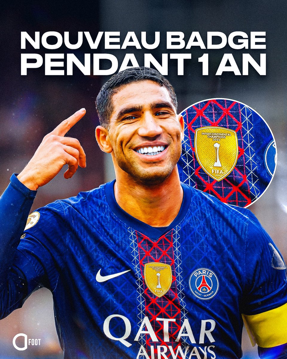 ActuFoot_'s tweet image. 𝗟𝗘 𝗡𝗢𝗨𝗩𝗘𝗔𝗨 𝗕𝗔𝗗𝗚𝗘 𝗤𝗨𝗘 𝗣𝗢𝗥𝗧𝗘𝗥𝗢𝗡𝗧 𝗟𝗘𝗦 𝗣𝗔𝗥𝗜𝗦𝗜𝗘𝗡𝗦 𝗦𝗨𝗥 𝗟𝗘 𝗠𝗔𝗜𝗟𝗟𝗢𝗧 𝗣𝗘𝗡𝗗𝗔𝗡𝗧 𝟭 𝗔𝗡. 🌟❤️💙