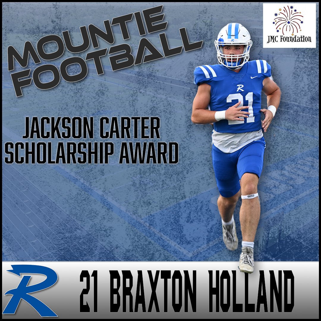RogersMountieFB's tweet image. Mountie Football Jackson Carter Scholarship Award-
Braxton Holland