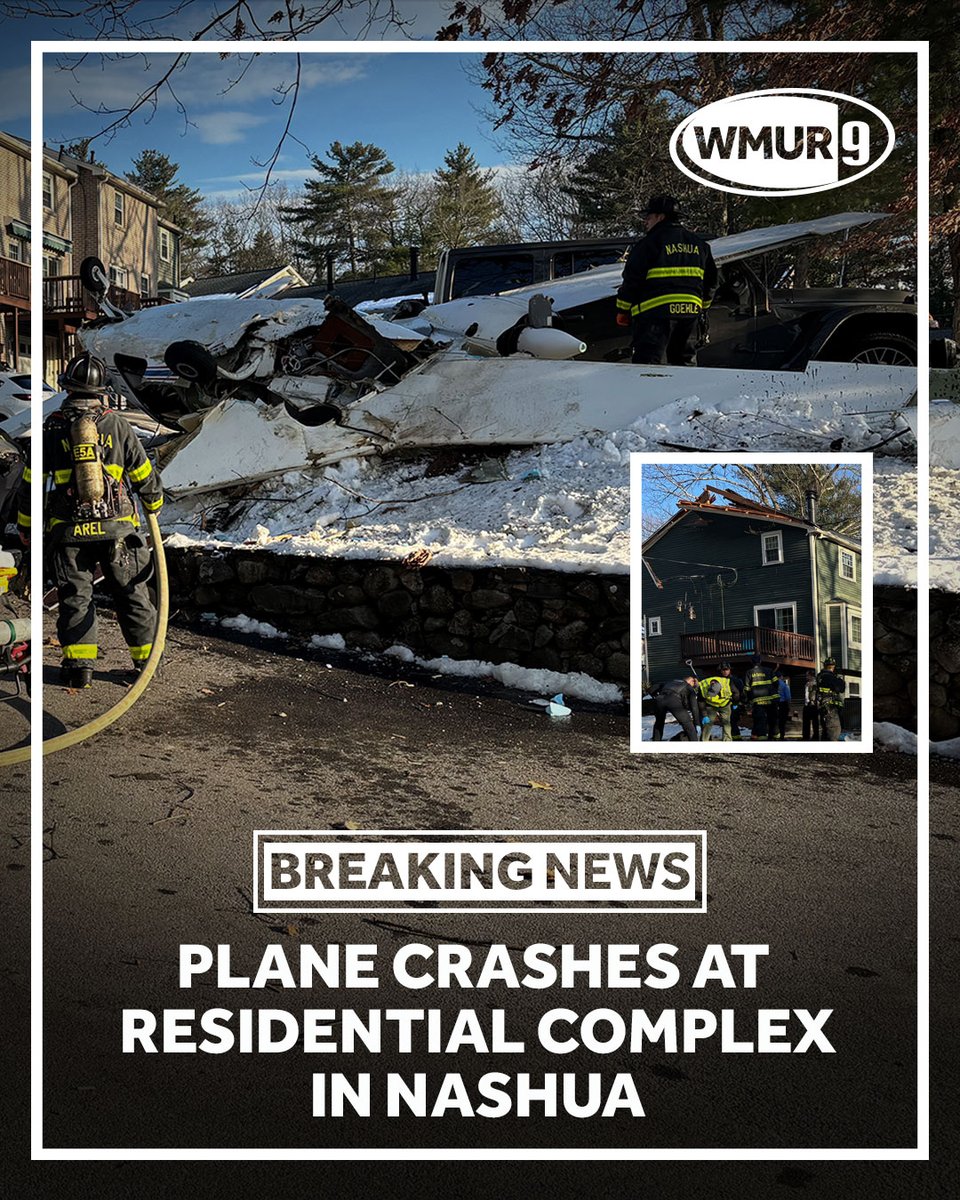 BREAKING: A plane has crashed at a housing complex in Nashua. What we know: wmur.com/article/nashua…