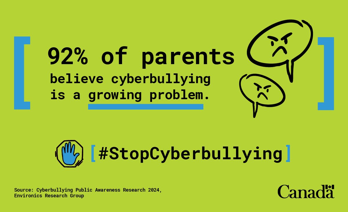 It’s important to chat with your kids about the dangers of #cyberbullying and how they can stay safer online—like ensuring they know where to get help if they’re being #cyberbullied. These resources can help: canada.ca/en/public-safe… #StopCyberbullying
