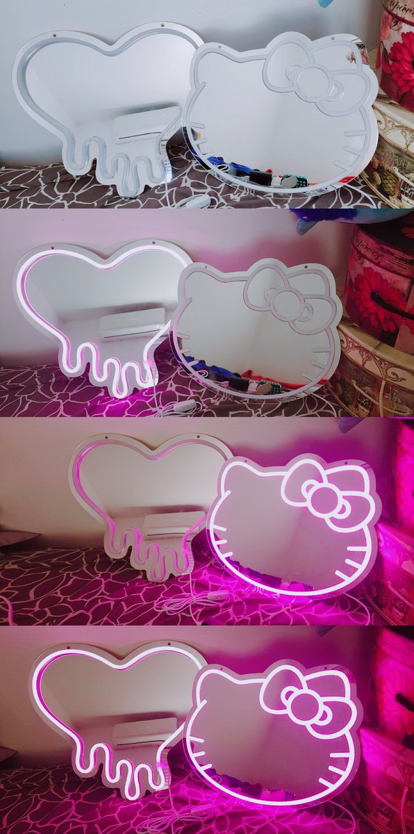 Miichel701's tweet image. #hellokitty #led #ledlight #pink #imjustagirl #toycollector #collectibles #sanrio #kawaii #aesthetic #myroom #kidcore #kidwave #ligth #neon #neonlight #heart #heartmirror #collection #wallmirror #heartshape #collector #collectibles #meltheart #sign #neonsign #neonmirror #melting