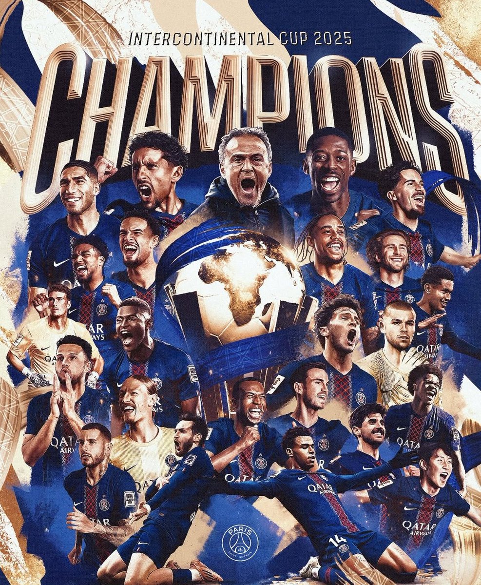 Kulturlesite_'s tweet photo. 🌟𝗟𝗘 𝗣𝗦𝗚 𝗔 𝗧𝗢𝗨𝗧 𝗥𝗔𝗙𝗟𝗘́ !!

Paris remporte la Coupe Intercontinentale et signe un sextuplé historique cette saison 🏆

Sur le toit du monde. https://t.co/UiwHzKjZnX