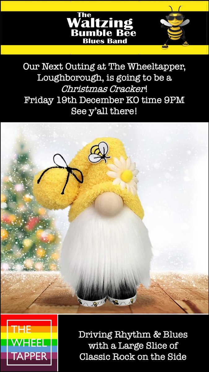 wheeltapperbar's tweet image. Before the party of all parties this new years eve with @stupidsexyband and Union State Hands, we welcome back The Waltzing Bumble Bee Blues Band on Friday from 9pm