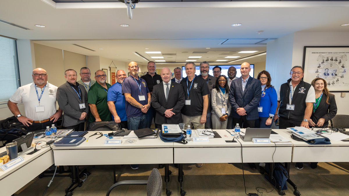 Teamsters's tweet photo. Teamsters General President Sean M. O’Brien met with representatives from Teamsters locals and Joint Councils across the country to establish a national CDL training curriculum. The training will set the Teamsters standard, improve safety, and protect workers.

“This national training ensures every Teamster has the skillset, safety, and support they need to succeed on the job,” O’Brien said. “It will strengthen rank-and-file Teamsters, equipping them with the confidence and courage to take on any road and any route safely.”