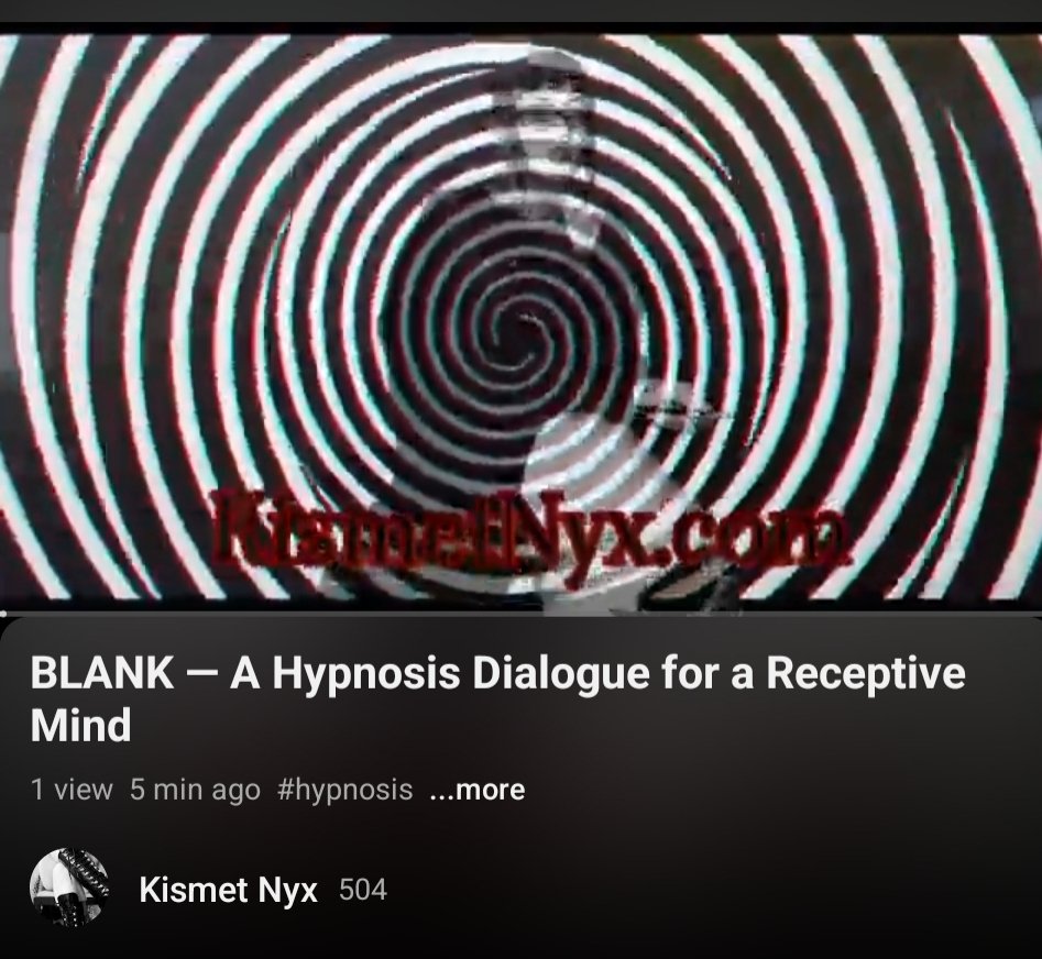 KismetNyx's tweet image. New hypnosis session on YouTube ❤️

#hypnodomme #hypnosis #hypnotist